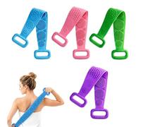 Silicone Back Scrubber Belt Double-Sided Silicone Back Scrubber Strap (4pcs)