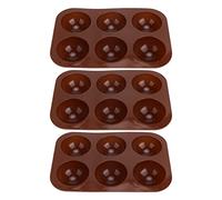 Silicone Baking Forms 3 Pack | 6 Hole Half Sphere Form for Chocolate Bombs/Cake/Pudding | Non - Stick, Flexible & Dishwasher Safe