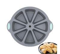 Silicone Baking Mold - 8 Cavity Triangular Mould, 32.8cm Scone Pan Silicone Mold for Baking, Kitchen Preparation Tool, Multi-Section Item with Flexible Build, Culinary Tool for Shaping and Crafting