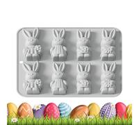 Silicone Baking Molds - Festive Rabbit Shapes, Spring Candy Trays with Flexible Nonstick, Detailed Bunny Pattern Cavities, Ideal for Homemade Easter Treats Party Favors