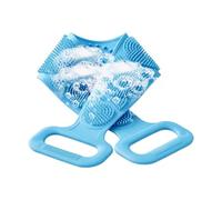 Silicone Bath Back Brush,Double Sided Shower Body Massage Scrubber,Back | Double Sided Design,Fine Bristle,Textured Massage,Long Elastic Band,Body Contour Fit,Rich Lather,Quick Dry,Reusable