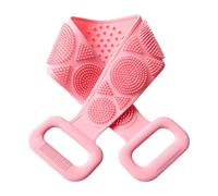 Silicone Bath Back Brush,Double Sided Shower Body Massage Scrubber,Back | Double Sided Design,Fine Bristle,Textured Massage,Long Elastic Band,Body Contour Fit,Rich Lather,Quick Dry,Reusable
