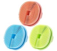 Silicone Bath Scrubber, Anti Slip Body Exfoliator, Soft Bristle Shower Brush, Ergonomic Grip, Deep Cleansing for Home, Gym and Travel, 4.13x1.42 Inches