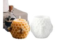 Silicone Beehive Pillar Candle Mold, 3D Honeycomb Design For DIY Beeswax, Soy Wax, Soap, Or Plaster Crafts, Handmade Aromatherapy Candle Mold, Sizes A B C, 11x6x6cm / 9x9x8cm / 8x5x7cm, Lightweight
