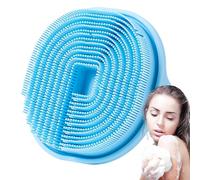 Silicone Body Scrubber, Anti-Slip Massage Loofah, Ergonomic Shower Brush, Multifunctional Exfoliatings Tool 4.13x1.42 Inches for Women, Home Bathroom Use