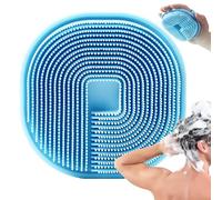 Silicone Body Scrubber, Anti Slip Massage Loofah, Ergonomic Shower Brush, Multifunctional Sturdy Design, Soft Flexible Material, Home Bathroom Use 5.86 Inch Red, Blue, Green