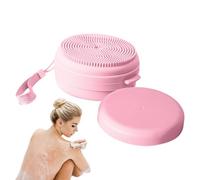 Silicone Body Scrubber, portatile Shower Brush, 9 x 9 x 5 pollici Adorable Compact Beauty Tool with Soap Dispenser, Lightweight Shower Spa Cleansing for Daily Bath Accessory