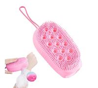 Silicone Body Scrubber, Shower Scrub Brush, 2.17x2.95in Soft Skin Cleansing Brush, Compact Double-Sided Massage Design, Gentle and Authentic for Travel Home Use