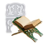 Silicone Book Holder Mold, Epoxy Resin Mold, DIY Craft Stand, flessibile non stick silicone per progetti di arte e artigianato fai da te, decorazione per casa, ufficio, arte e artigianato