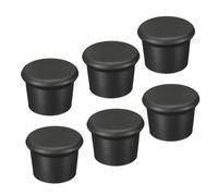 Silicone Bottiglia Cappucci 26mm ID Riutilizzabile Infrangibile Tappo Nero 6pz
