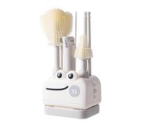 Silicone Bottle Brush Set - Funny Cartoon Long Handle Bottle Cleaner Brushes | Ideal For Kitchen, Picnic, Camping, Cups, Straws, Narrow Neck Beer, Wine, Decanters