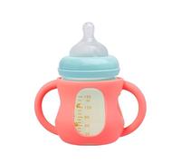 Silicone Bottle Protector Cover - 11 x 11 x 6,5 cm 17 g Shockproof Sleeve For Glass Bottle - Anti Drop Protective Case For Infant Feeding - Essentials Accessory