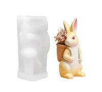 Silicone Bunny Mold,3D Silicone Easter Craft Casting Supplies | 4.8x4.8x9cm Molds - For Cement Plaster Party Planners Art Teachers Craft Enthusiasts Jewelry Makers Designers Home Crafting Workshops
