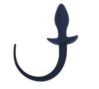 Silicone Butt Plug Tail G-spot Anal Stimulator ButtPlug Dog Slave Tail Women Gay Sex Game BDSM Prostate Massager Sex Products(Black)