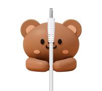 Silicone Cable Organizer, Cord Organizer, 6mm Diameter Clamp with Self-Adhesive, Desktop Wire Holder, Capybara Accessory with Cute Style, Charger Management for Desk and Wall