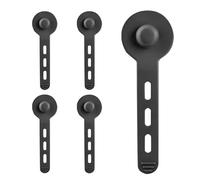 Silicone Cable Ties, 5 pezzi Reusable Anti-Knotting Organization, Durable Wire Organizer Ties Material, Management Tool for Phone Charger and Computer, Gear for Travel and Dorm