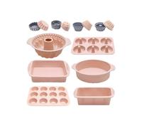Silicone Cake Baking Pans and Baking Molds Silicone Muffin Cups Cake Baking Kits Lotus Root Pink