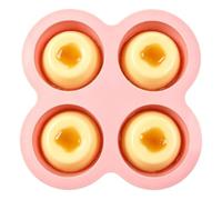 Silicone Cake Mold 4 Cavity - Round Non-Stick | Air Fryer Pizza Baking Pan | 5.39x1.18in Heat Resistant Flexible, Easy Release Reusable, Rainbow Cake Layers