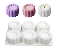 Silicone Cake Molds - 6-Cavity Nonstick Structure, Heat-Resistant Baking Tool, Easy Release Cupcake Mold Tray, Cute Shape Pastry Dessert Maker | For Mousse Chocolate Pudding Jelly Home Bakery Beginner