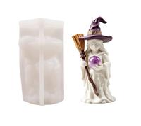Silicone Candle Molds, 3D Halloween Witch Mold, DIY Wax Crafting Supplies | Candle Molds, Halloween 3D Witch Silicone Mold, DIY Candle Making Supplies, Flexible Mold Design, Easy Wax Release
