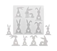 Silicone Candle Molds - 6 Cavity Bunny Epoxy Centerpiece For Creative Crafting | Silicone Material With Flexible Mold Design, Soap And Candle Making Tool For Party Dinner Table