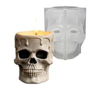 Silicone Candle Molds, Halloween 3D Epoxy Plaster Casting Tool, Candle Making Kit, Premium Flexible Tear-Resistant Silicone Molds, Highly Detailed Textured Resin Clay Casting Supplies For Wax