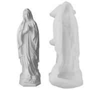 Silicone Candle Molds, Religious Soap Moulds, 1.26x6.1in Crafting Mary Statue Design, Flexible Heat Resistant Material, Reusable Mold Set for Christmas, Home Decor, Birthday, Arts, Crafts, Cake