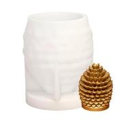 Silicone Candle Molds - Reusable Pine Cone 7.5x7.7cm, Crafting Tools | Long-Lasting Christmas Decoration Casting Molds for Wax Plaster Soap Clay Chocolate Cake Arts Crafts Holiday Table Ornament