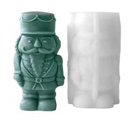Silicone Candles Molds, Nutcracker Plaster Soap Moulds, flessibile materiale e dettagliato Artistic Design, Nutcracker Candle Mold for Room Wedding Dinner Party Table Art