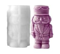 Silicone Candles Molds, Nutcracker Plaster Soap Moulds, flessibile materiale e dettagliato Artistic Design, Nutcracker Candle Mold for Room Wedding Dinner Party Table Art