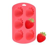 Silicone Candy Mold - 6 Cavity Fruit Shaped Non-Stick Reusable Supplies | Chocolate Candy Molds for Family Friends Students Adults Men Women Birthday Party Holiday Baking Treats