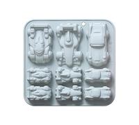 Silicone Car Mold - 9-Cavity Non Stick Flexible Design for Precise Detailing, Easy Release Casting with Smooth Demolding Control, Resin Soap Candle Crafting for DIY Art Projects, 6.26x6.02x0.94 inches