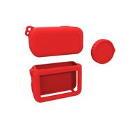 Silicone Case for Osmo with Lens Cap Dirt-Proof Protective Case for Osmo Action Camera Red