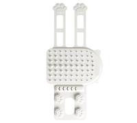 Silicone Cat Brush, Wall Mounted Scratcher Comb, Shedding Massage Tool, Adjustable Strap Grooming Aid, Pet Itch Reliever, Ideal for Furniture Legs, Climbing Frame Corners