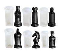 Silicone Chess Molds, Resin Chess Pieces Mold, 6 Piece Easy Release Design | Handmade Function, Craft Accessory, Chess Mold with Flexible Build, For Wax Plaster Holiday Workshop