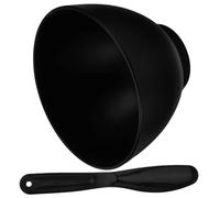 Silicone Ciotola Maschera Viso Set Bastoncino Nero 250ml | Tazza Liscia da 250ml, Uso per Cosmetici e Tinture, Formato Compatto per Viaggio e Bagno
