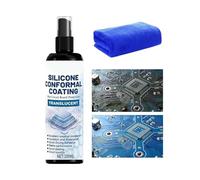 Silicone Conformal Coating - 100ml with Towel Clear Waterproof Quick Dry - Electrical Contact Cleaner Spray | for Electricians, PCB Assembly, Automotive, Outdoor Equipment