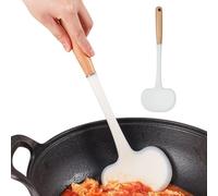 Silicone Cooking Spatula - Heat Resistant Spatula | Long Handle Flipper with Pot-Side Clamps | Non-Stick Cookware Spatulas | Kitchen Utensils, Long Handle, with Pot-Side Clamps