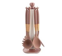 Silicone Cooking Utensils Set, Non Stick Solid Spatulas And Heat Resistant Slotted Spoons, 7-Piece Heat-Resistant | Easy Clean Utensil Sets For Cooking | For Nonstick Cookware Pots Pans Bakings