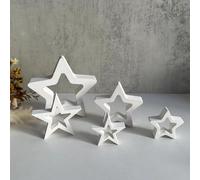 Silicone creativo per stampo per candele e saponi a forma di stella di Natale