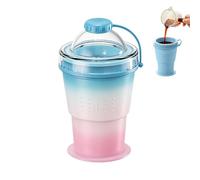 Silicone Cup Foldable | Ice Ball Mold Handled Space-Saving - Folding Silicone Cup for Drinking,for Juice Soda Beverage Kids Adults Teens Students Gym Beach Picnic School