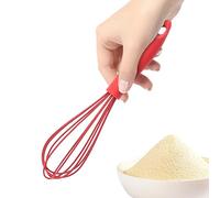 Silicone da frusta - Piccola frusta antiaderente, miscelatore per uova resistente al calore | Frusta flessibile in silicone, frusta in silicone per la cottura, resistente al calore elevato agli