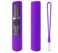 Silicone di caso di telecomando per Xiao Mi Mi TV P1 50 43 P1E Q1 75 Q1E 55 XMRM-19 Voice telecomando luminoso coperchio di protezione (purple)