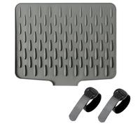 Silicone Dish Drying Mat, No-Spill Silicone Worktop Saver,Folding Draining Board Mat, Heat Non-Slip Mat (1pcs)