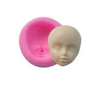 Silicone Doll Head Mold - Mini Baby Face, 3D Fondant Mould | Handmade Soap Clay Resin Mold for Candle Crafting, ice cubess Chocolate Candy Molding, Art Projects, Pastry Decorating, Jewelry Design