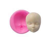 Silicone Doll Head Mold - Mini Baby Face, 3D Fondant Mould | Handmade Soap Clay Resin Mold for Candle Crafting, ice cubess Chocolate Candy Molding, Art Projects, Pastry Decorating, Jewelry Design