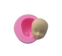 Silicone Doll Head Mold - Mini Baby Face, 3D Fondant Mould | Handmade Soap Clay Resin Mold for Candle Crafting, ice cubess Chocolate Candy Molding, Art Projects, Pastry Decorating, Jewelry Design