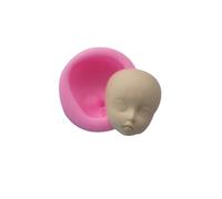 Silicone Doll Head Mold - Mini Baby Face, 3D Fondant Mould | Handmade Soap Clay Resin Mold for Candle Crafting, ice cubess Chocolate Candy Molding, Art Projects, Pastry Decorating, Jewelry Design