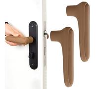 Silicone Door Handle Cover - 2X Flat Lever Sleeves, Anti-Collision Protector with Soft Design Grip, Bedroom Bathroom Safety Guard, Study Room Accessory, Kids Safety Shield for Home Protection