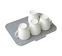 Silicone Drain Mat 45cm Anti Slip Foldable Drying Pad For Kitchen Counter